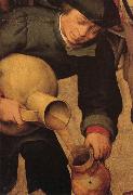 BRUEGEL, Pieter the Elder Details of Peasant Wedding Feast Spain oil painting artist